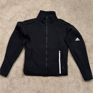 Adidas Black Jacket with White Accents